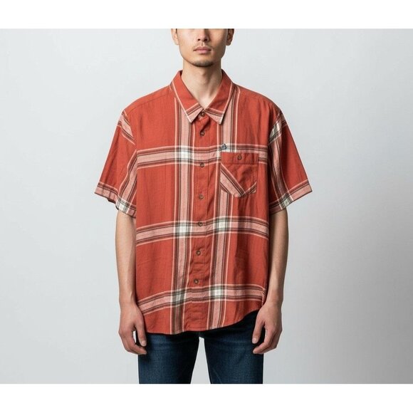 Volcom Mens Classic Fit Plaid Short Sleeve Button-Up Shirt Size M - Picture 1 of 10